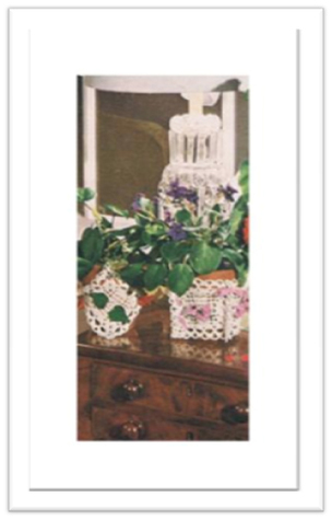 Read #2681 FLOWER POT COVER VINTAGE CROCHET PATTERN - Princess of Patterns | PDF