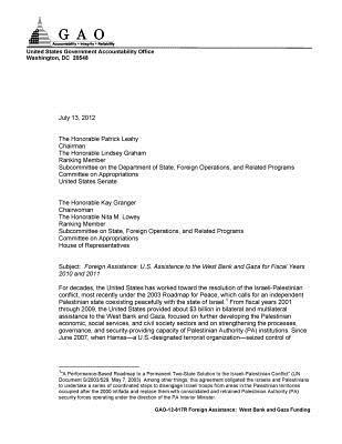 Full Download Foreign Assistance: U.S. Assistance to the West Bank and Gaza for Fiscal Years - U.S. Government Accountability Office file in ePub