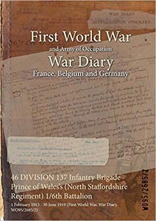 Full Download 46 Division 137 Infantry Brigade Prince of Wales's (North Staffordshire Regiment) 1/6th Battalion: 1 February 1915 - 30 June 1919 (First World War, War Diary, Wo95/2685/2) - British War Office file in PDF