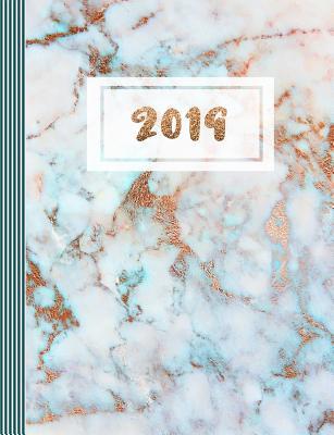 Full Download 2019: Weekly Planner - Calendar Schedule Organizer - 12 Month 52 Weeks Plus Lined Ruled Pages - Turquoise Rose Gold Marble Book -  file in PDF