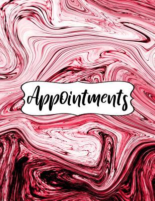 Download Appointments: Red and White Marble Appointment Notebook Planner with 15 Minute Increments Daily and Hourly - 7 Days Per Week - 52 Weeks - Undated Appointment Organizer Log Book (8.5x11) - Paige Martin file in PDF