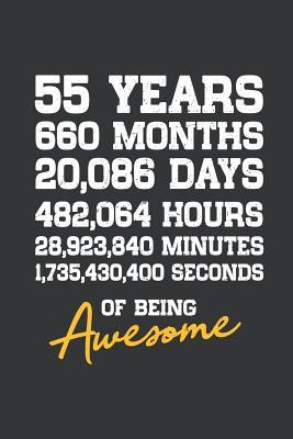 Read Online Notebook: 55th Birthday 55 Years Old Being Awesome Anniversary Journal & Doodle Diary; 120 White Paper Numbered Plain Pages for Writing and Drawing - 6x9 in. - Birthday Design Publishing Co | ePub