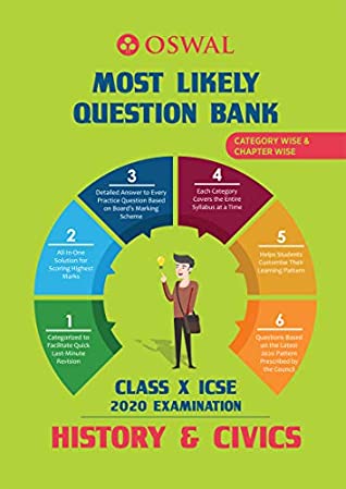 Full Download Most Likely Question Bank for History & Civics: ICSE Class 10 for 2020 Examination - Oswal | PDF